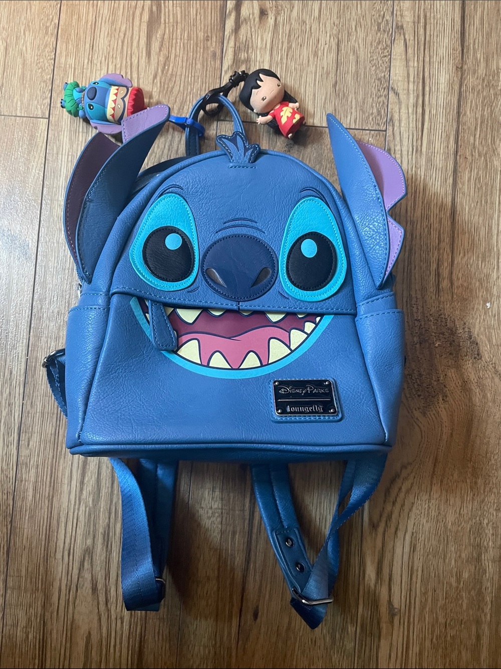 Loungefly Kids Blue Stitch Character Mini Backpack